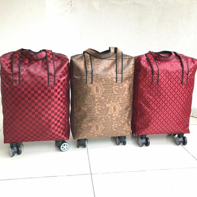 tas roda / tas troli / tas travel / cabin size / tote kucing biru DSS