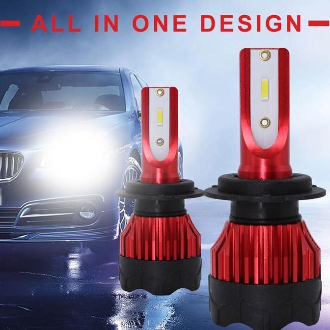 Lampu Mobil LED ZES 12000LM 55W 6000K H11/H4 12V 2 PCS - Red