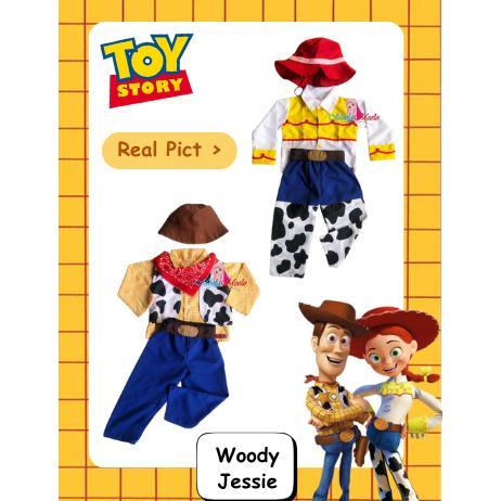 Terbaru Kostum Anak Toy Story Free Topi/ Kostum Koboi Woody Cowok / Baju Koboi Jessie Anak Bayi