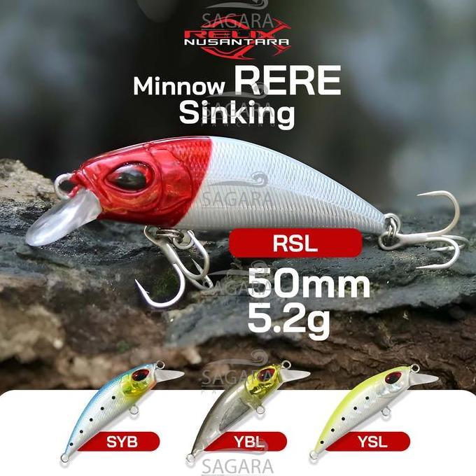 60U - Minnow Rere Minnow Relix Nusantara Minnow Sinking Umpan Pancing Lure Relix