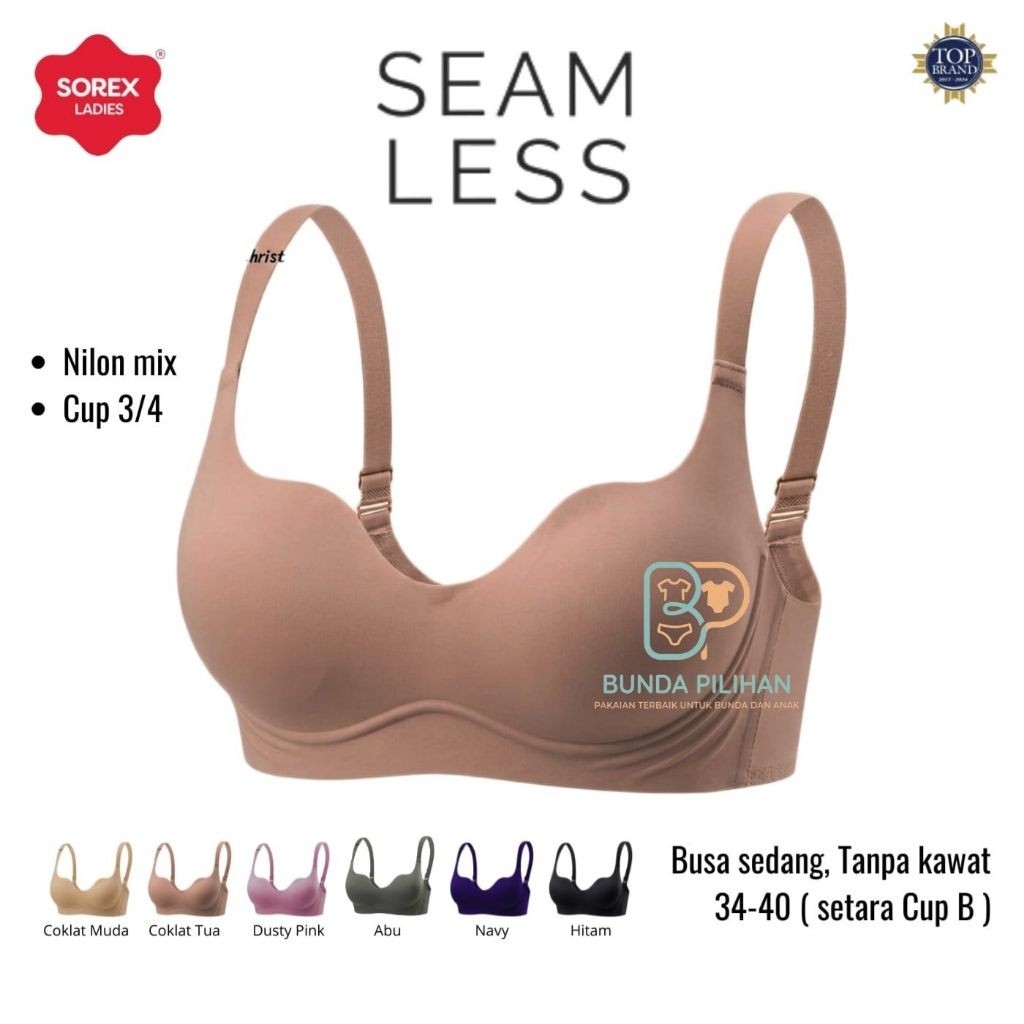 Sorex Bra Sorex Seamless Tanpa Kawat - BH Sorex Seamless Anti Nyeplak Lembut & Elastis
