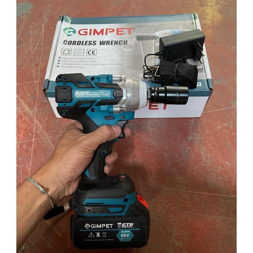 Gimpet  Impact Wrench Baterai Semua Motor Tembaga Cordless Kunci Impact Impact Baterai
