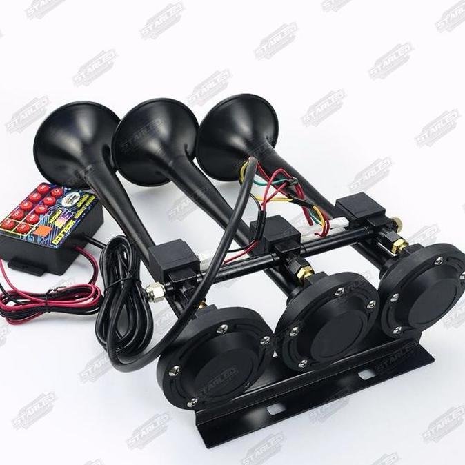 Klakson Telolet 3 Corong Basuri Modul Telolet dan Modul 56 Nada 12V-24V