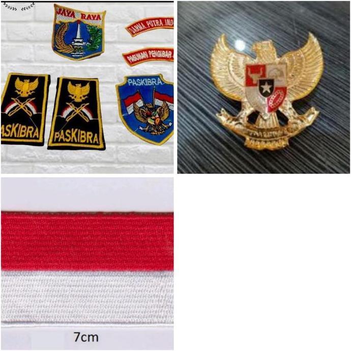 Super Sale, Topi Paskibra / Set Bed / Bendera /Burung Garuda