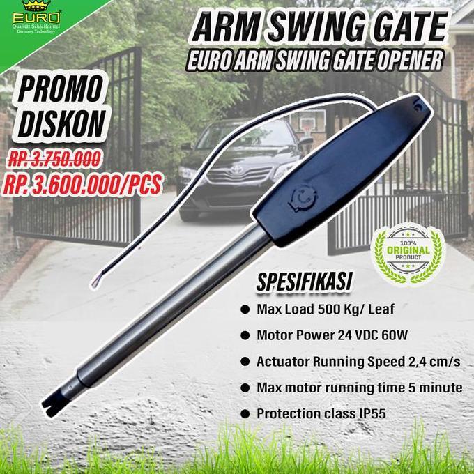Arm/Gagang Swing Gate Opener Otomatis DC 300kg/leaf Mesin Autogate