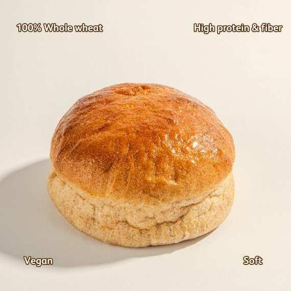 Zione- Roti Burger Gandum Vegan / Burger Buns Stronghold Bakery