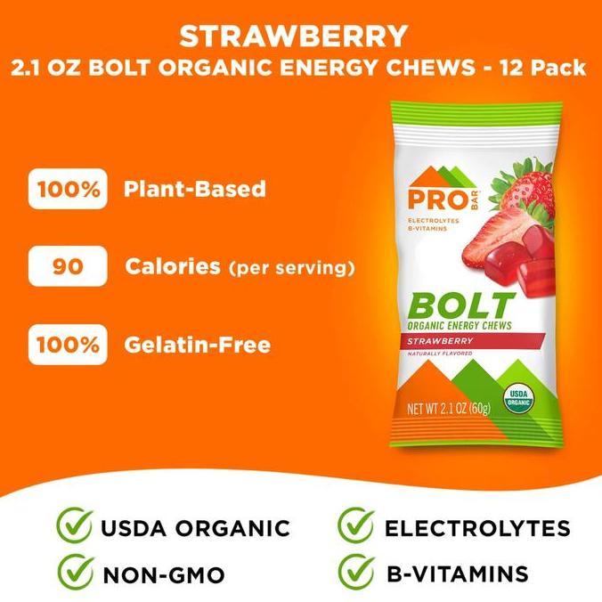 Zione- Probar Energy Chew Semua Rasa / Bolt Organic Electrolytes Chews Not Bar Gel