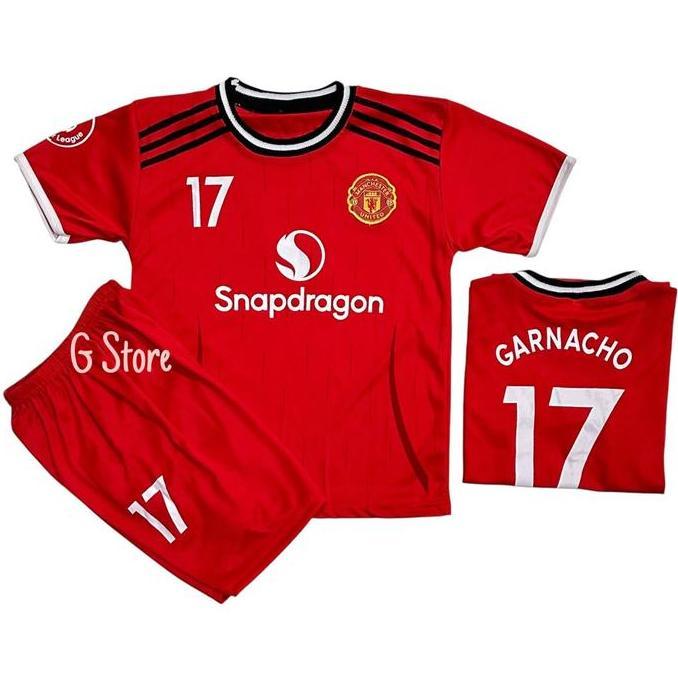 Sportoz- Bisa / Setelan Baju Bola Mu Merah B Fernandes Anak / Jersey Bola