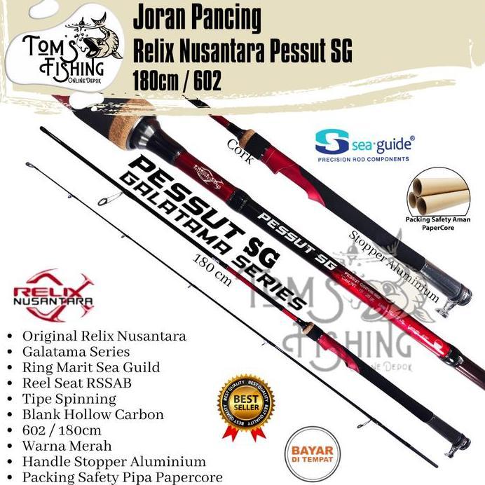 Joran Pancing Pessut Sg Relix Nusantara Sea Guild (150Cm - 180Cm) Galatama Carbon - Toms Fishing