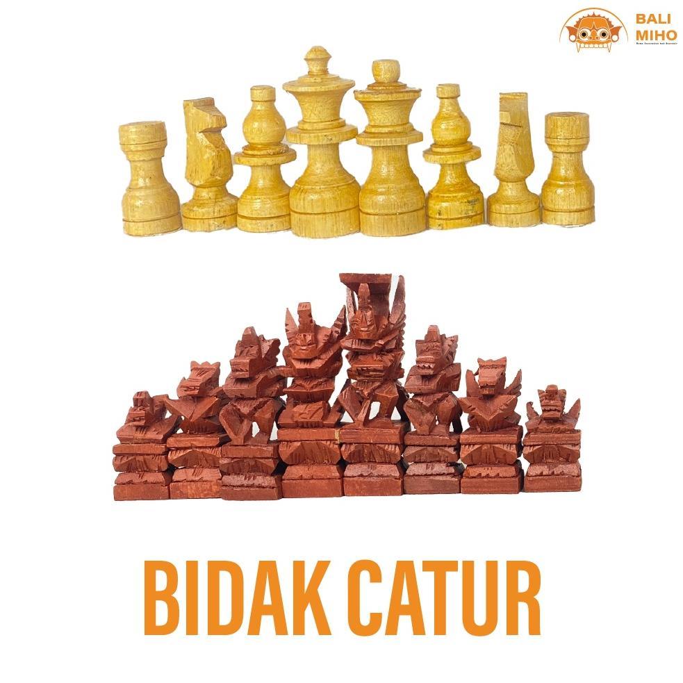 Bidak Catur Bali - Bidak Catur Kayu - Pion Nasional - Pion Catur Kayu - Catur Bali - Pion Bali - Bid