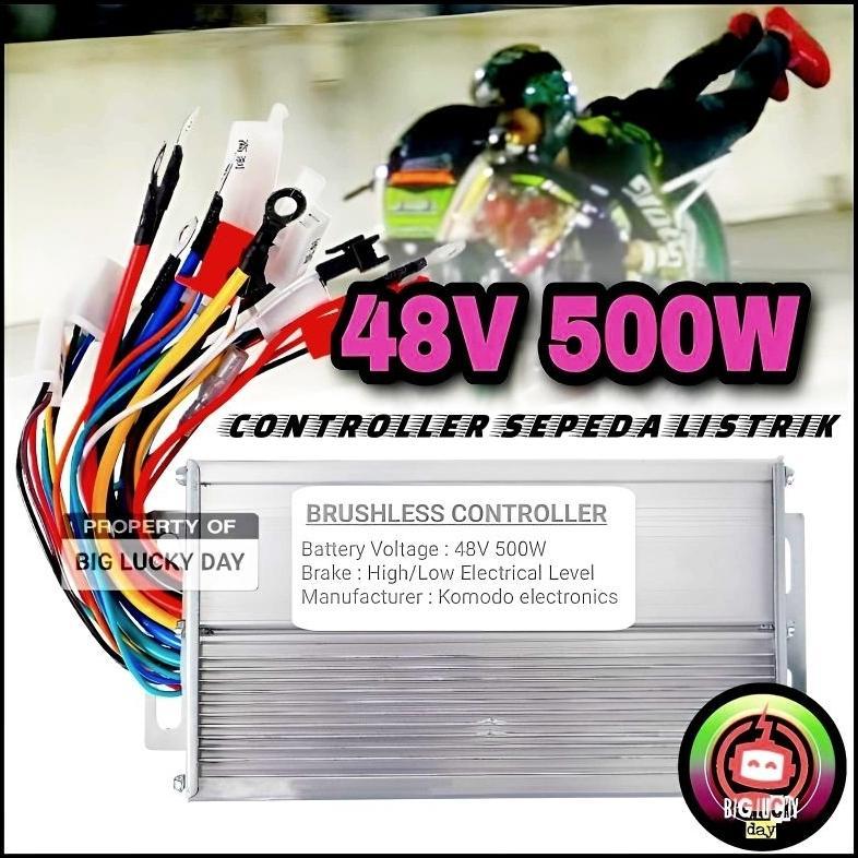 CONTROLLER SEPEDA LISTRIK UNIVERSAL 48V 500W KONTROLER CONTROLER 48VOLT 500WATT MODUL BOX MESIN PENG