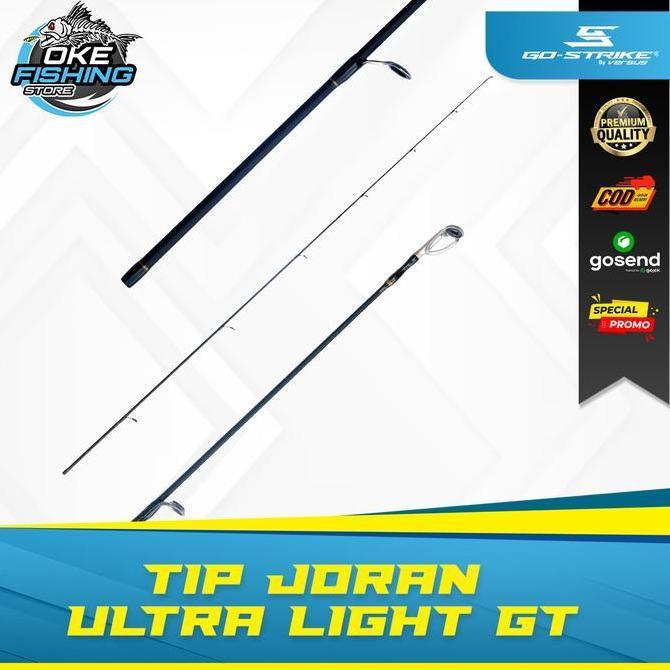 BEBAS ONGKIR - Tip Gostrike Ultra Light GT Spinning 2 Section Top Section Hollow Carbon Blank Fuji R