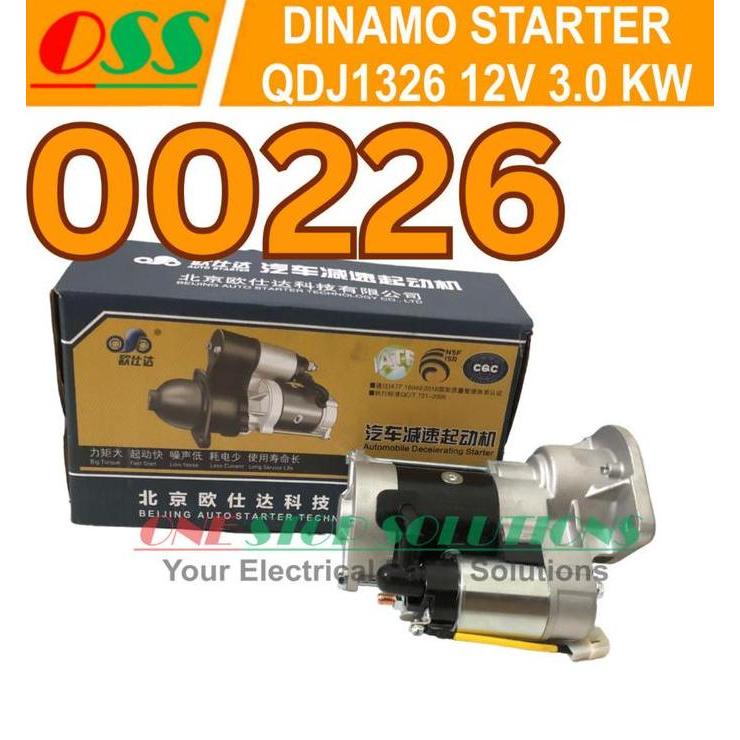 ECHINACEA DINAMO STARTER ISUZU 4JB1T 4JB1 4JA1 QDJ1309-B 1 12V 3.0 KW