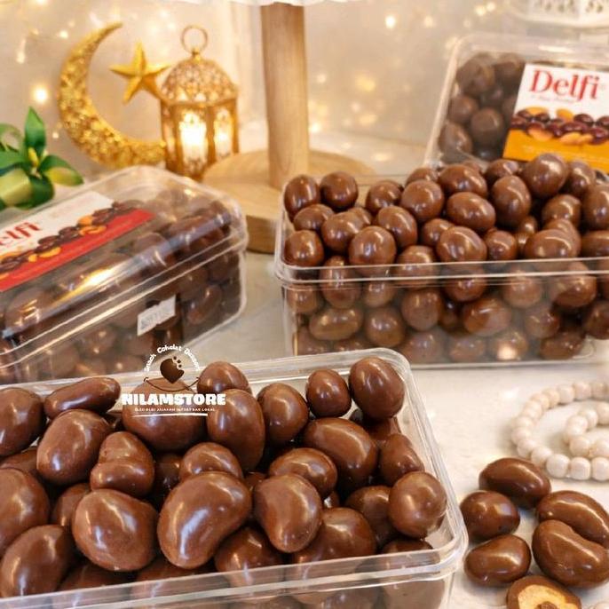 Rohmana- Delfi Almond Atau Delfi Mede Cokelat Kiloan Delfi 450G Toples Camilan Chocolate -  Silverqu