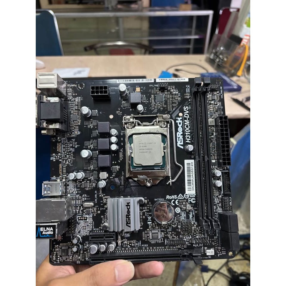 MULUSS PAKET MURAH MOTHERBOARD ASROCK H310CM-DVS + i3-9100F
