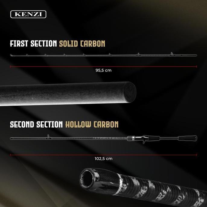 NEW JORAN KENZI LANCER 662 Baitcasting Solid Carbon X-Wrap Fuji Guides 198 cm PE 0.5-1.2 PE0.8-1.5 P