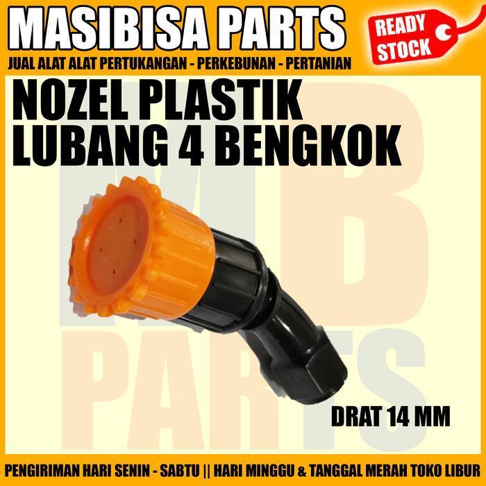Nozzle / nozel sprayer 4 Lubang bengkok