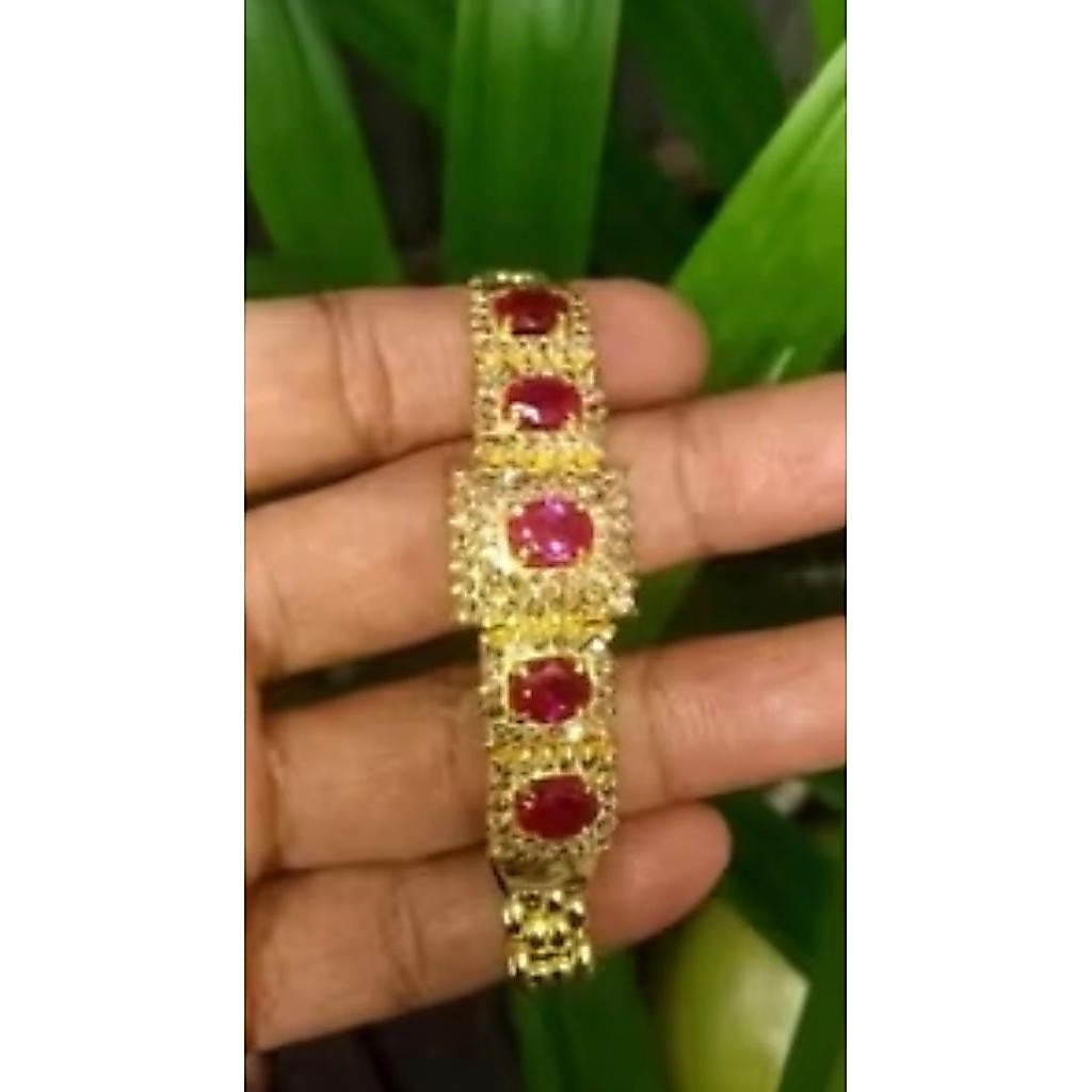 gelang berlian batu red ruby