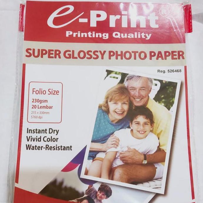 Xixix- Kertas Foto F4 Super Glossy Photo Paper E Print