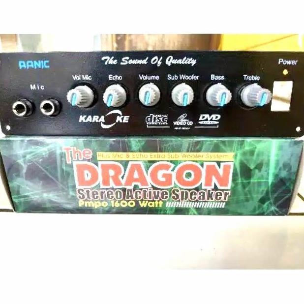 Wkpro- Kit Amplifier Speaker Aktif Karaoke Plus Echo The Dragon