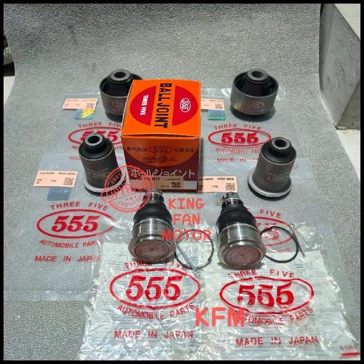 TERLARIS BALL JOINT AVANZA XENIA + BUSHING ARM BESAR KECIL 6PC 555 JAPAN- PAKET BALL JOINT 555 AVANZ