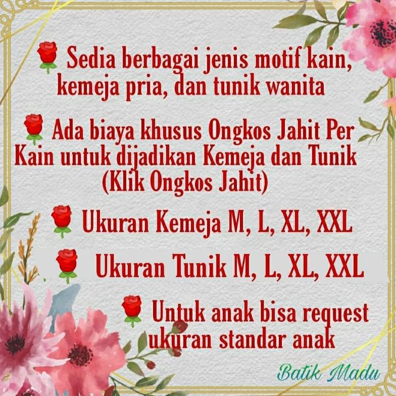 PROMO 12 MOTIF TUNIK Batik Solo sragen Full furing Trikot Dress blus gamis Wanita Blouse Atasan cewe