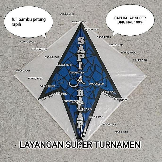 Flashshow- Layangan Sukhoi Super Sapi Balap Turnamen LIMITED EDITION EDISI TERBATAS Kertas Minyak Uk