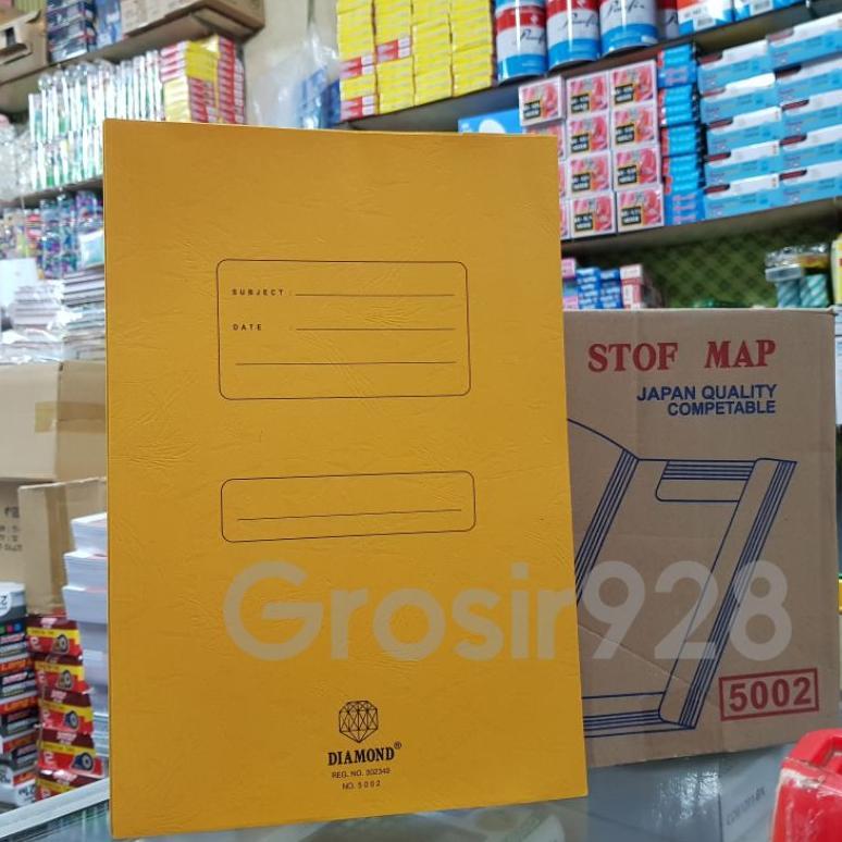 Stopmap / Map Folder Folio Diamond 5002 Kuning/Hijau/Orange (isi 50 lembar)