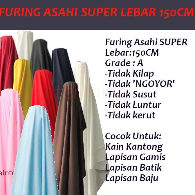 Soraya- Kain Furing Asahi Super Lebar 150 Cm Halus Meteran