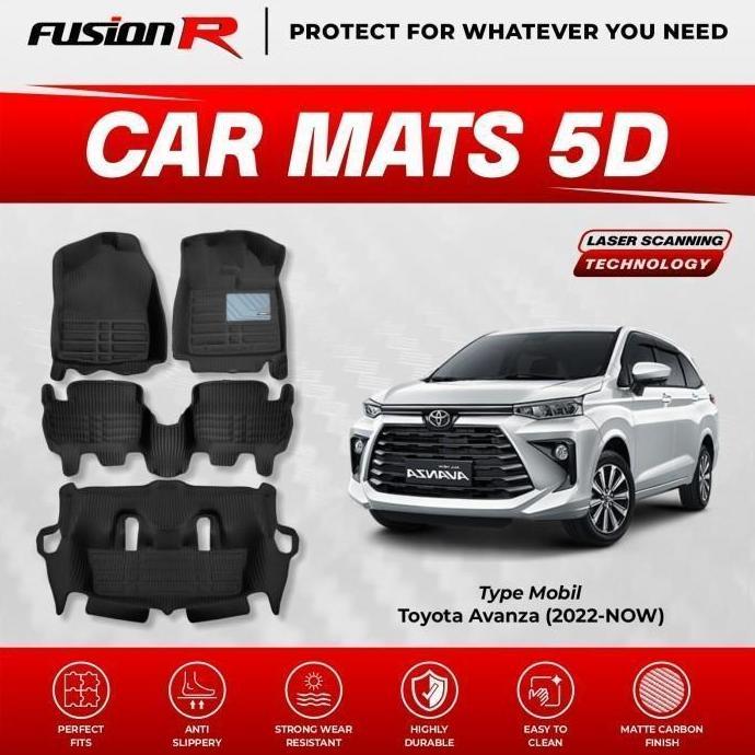 GAIZINPO Fusion R Karpet Mobil 5D Avanza Xenia Lama Karpet Lantai Mobil Premium Car Carpet Carbon