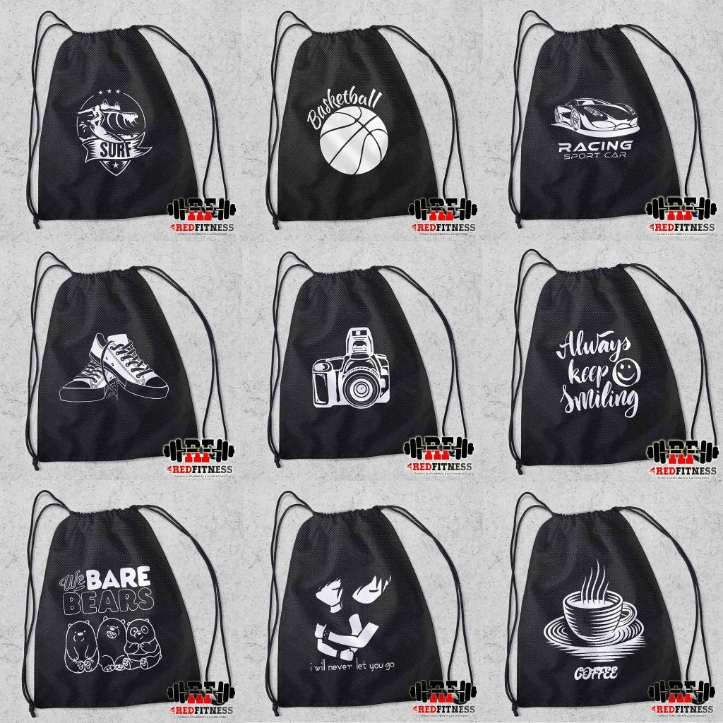 TAS SERUT / String Bag Drawstring / GymSack Olahraga Gym Fitness Basket Renang Lari Running Futsal F