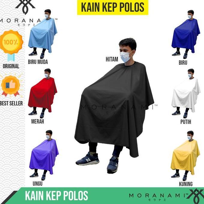 Myhair- Kain Kep Kip Cukur Rambut Kain Pangkas Rambut Motif Rna Polos
