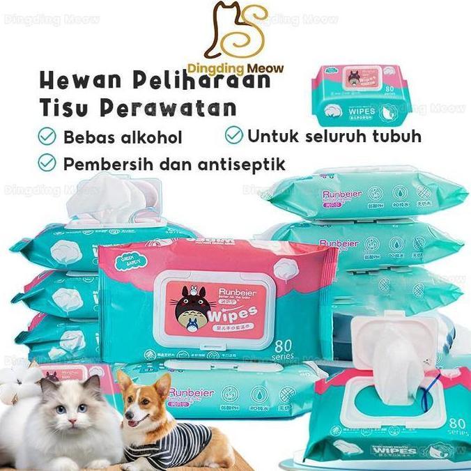 Tissue Basah Kucing Anjing Tisu Kucing Tissue Kucing Tisu Basah Kucing Grooming Hewan