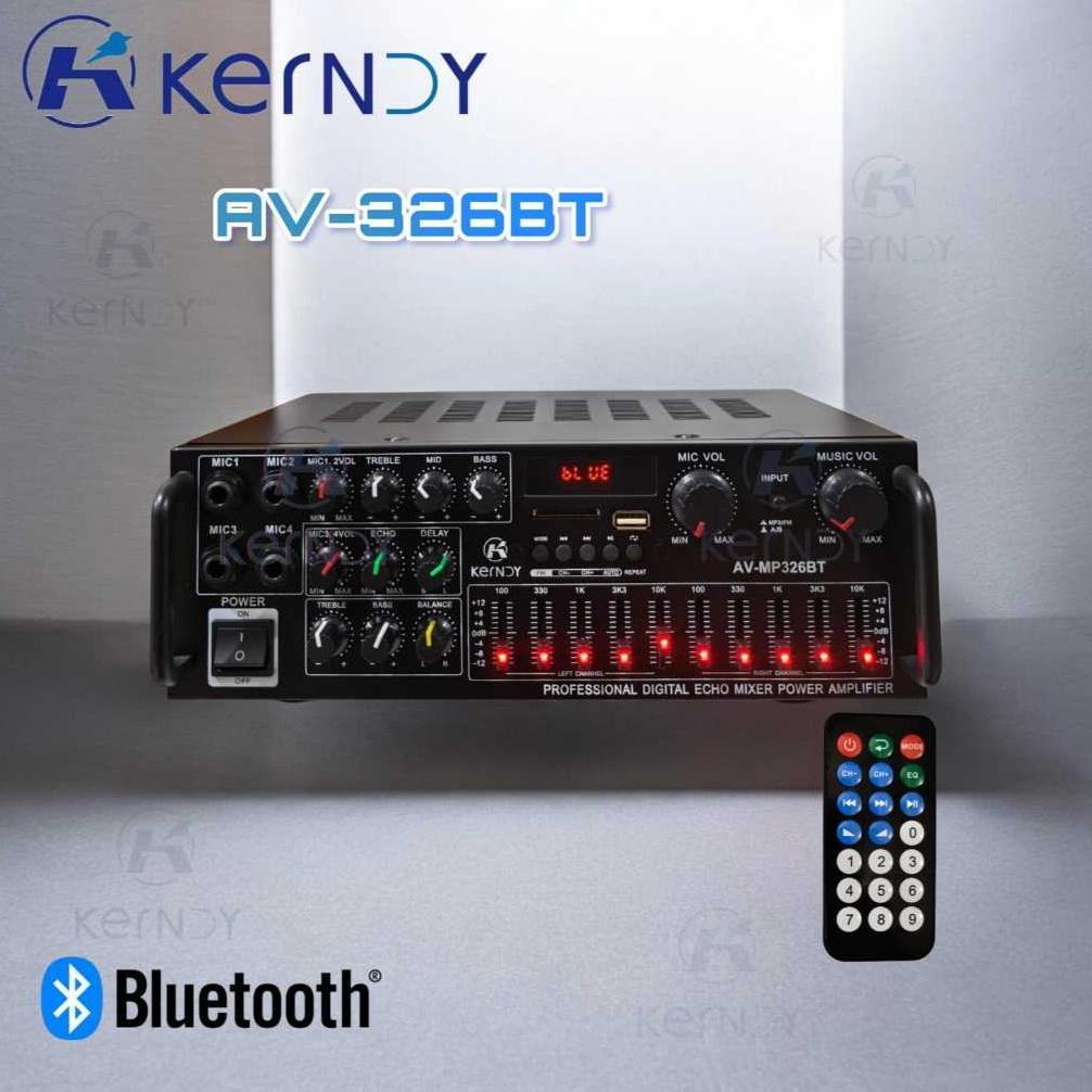 Amplifier Bluetooth EQ Kerndy Av 326bt Audio Amplifier Karaok Home Theater KERNDY AV-326BT