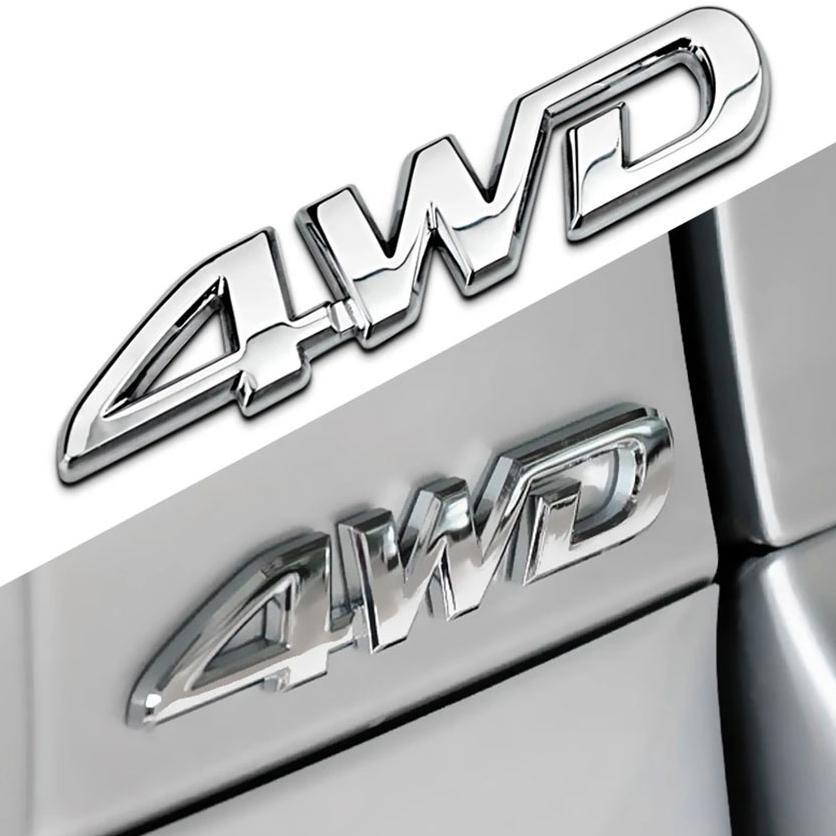 Hot Emblem Logo Mobil 4Wd Bahan Metal 3D - Stiker Emblem Logo 4Wd