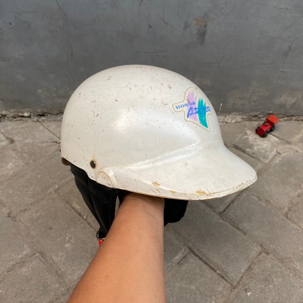 helm cebok cetok astrea prima original putih