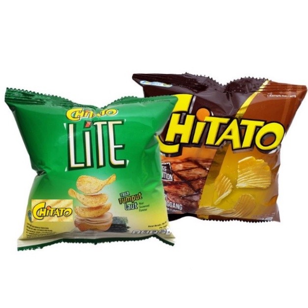 CHITATO SAPI PANGGANG 15 GRAM KERIPIK KENTANG BEEF BARBEQUE BBQ CEMILAN ANAK RENCENG ECER ECERAN BIN