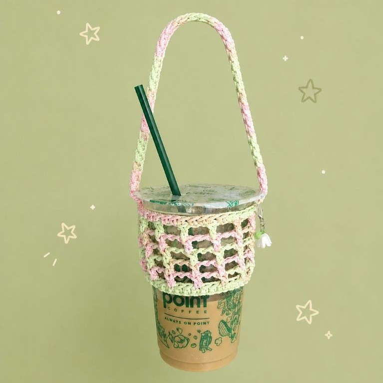 custom cup holder / bottle holder crochet handmade