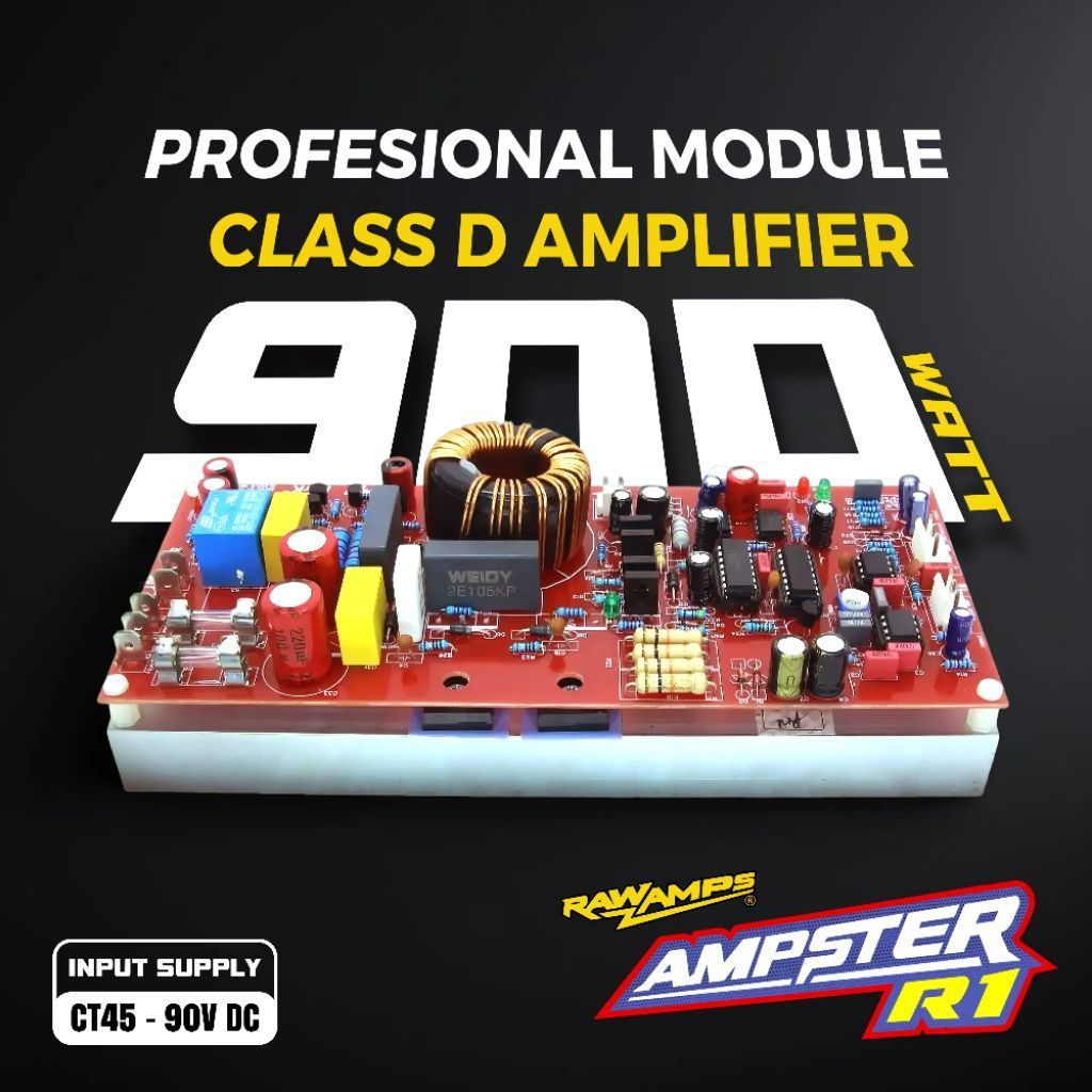 KIT AMPLIFIER POWER AUDIO AMPLI MODUL CLASS-D Ampster R1 900W RAWAMPS