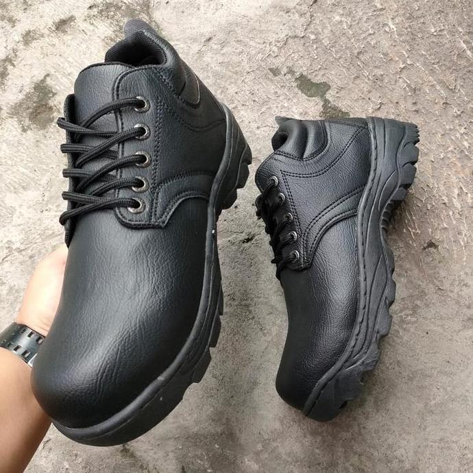 Super Hot, Sepatu Kerja Pria Safety Boot Fulll Hitam Ukuran 45 46