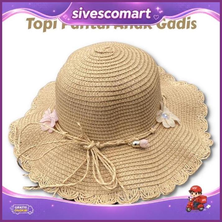 Topi Pantai Anak Gadis Jerami Topi Pantai Jerami Topi Jerami Topi Pantai Anak Anak Topi Bali Topi Je
