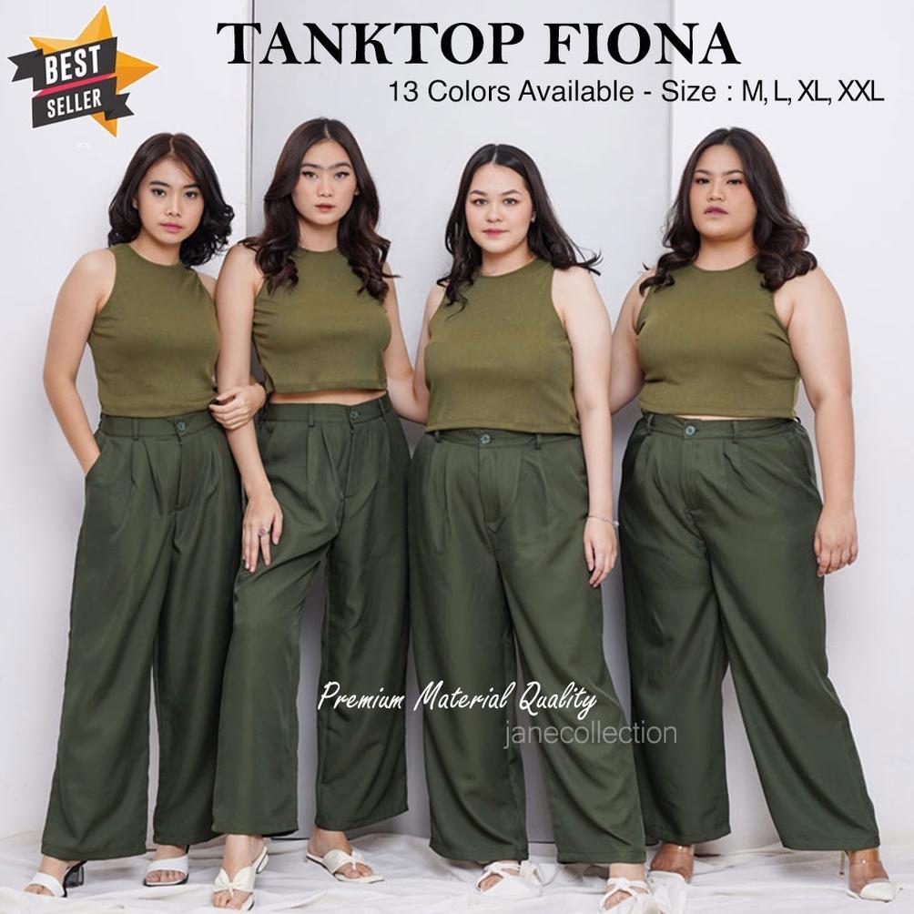 Jane | Tank Top Wanita Jumbo / Dalaman Blazer Big Size Bahan Rajut Camisole Cewek Xxl Tanktop Fiona