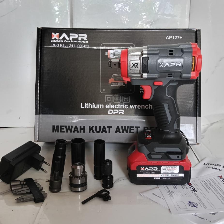 Mesin Impact Wrench Apr Ap127+  1 Batrai