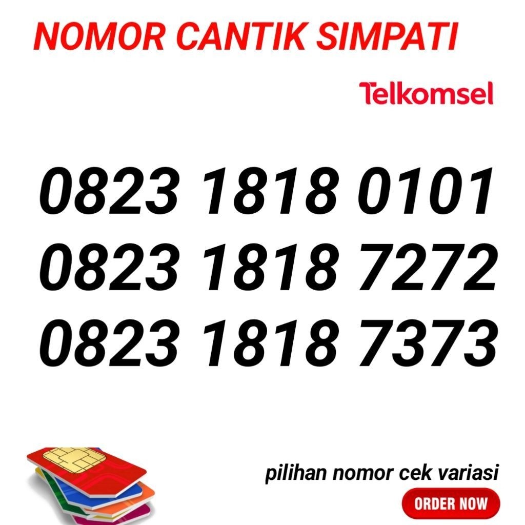 NOMOR CANTIK SIMPATI ABAB CDCD 1818 0101 7272 7373