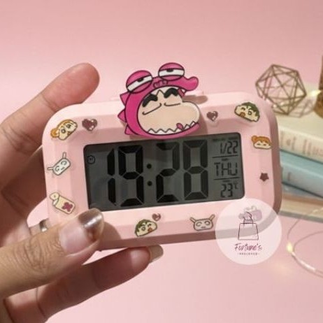 [READY STOCK] Shinchan Dino Jam Weker / Jam Digital / Jam Portable / Jam Lucu / Hadiah Jam