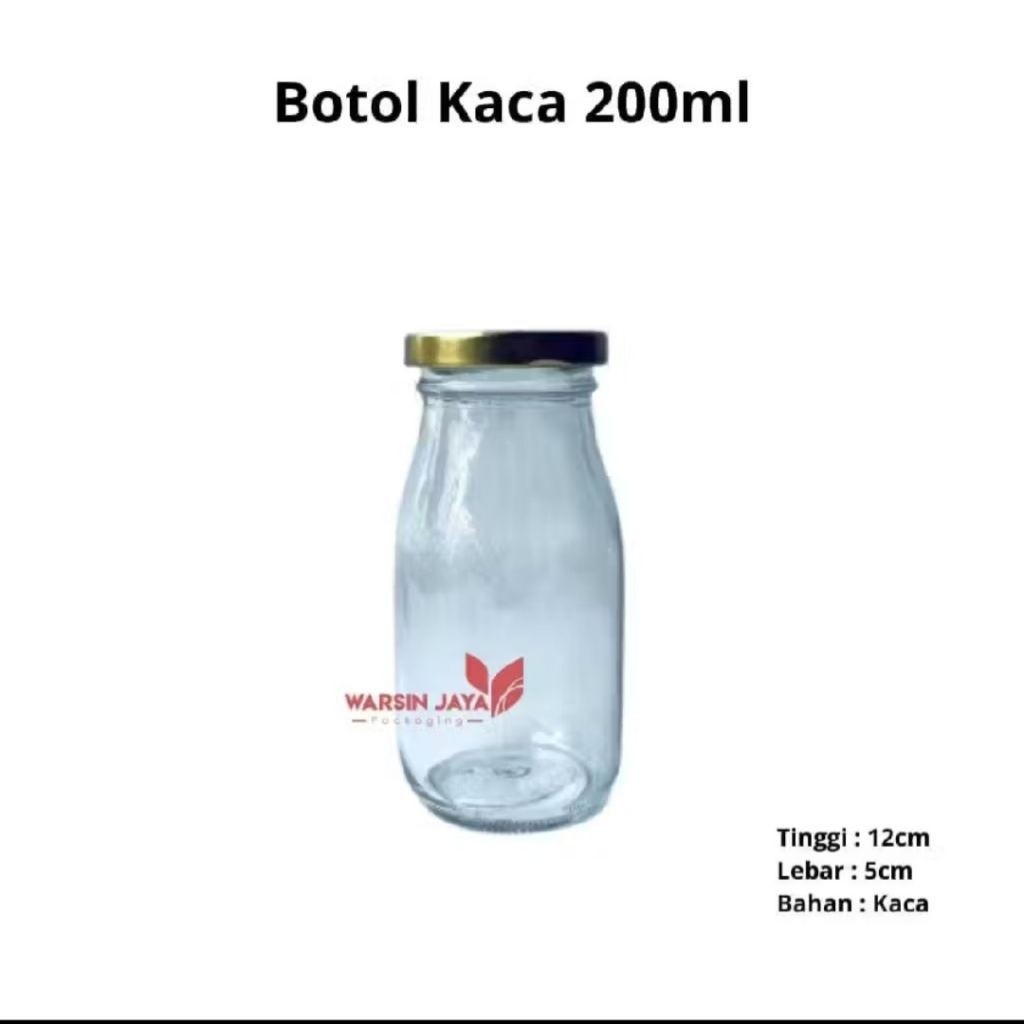 BOTOL KACA JUS 200ML - BOTOL KACA - BOTOL JUS