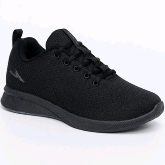 Sepatu Sekolah Hitam Ando Hitam Polos All Black