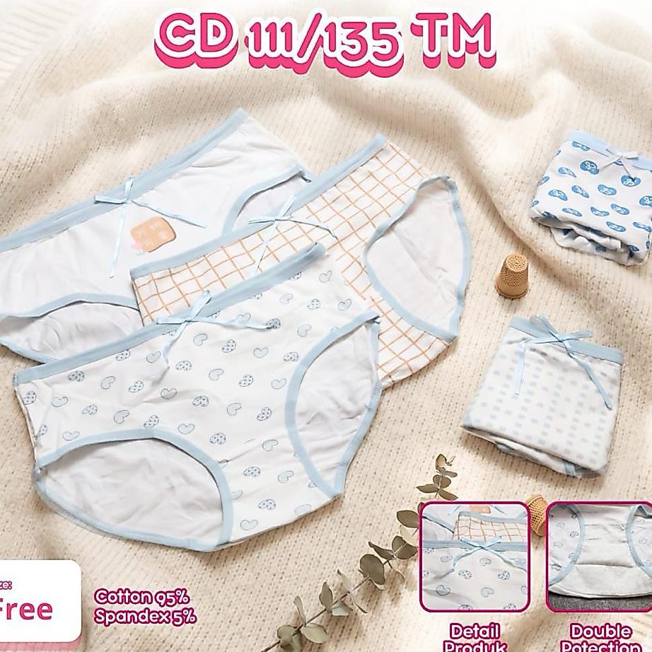 (12 Pcs) Celana Dalam Wanita Motif Lucu Cd Perempuan Remaja Import