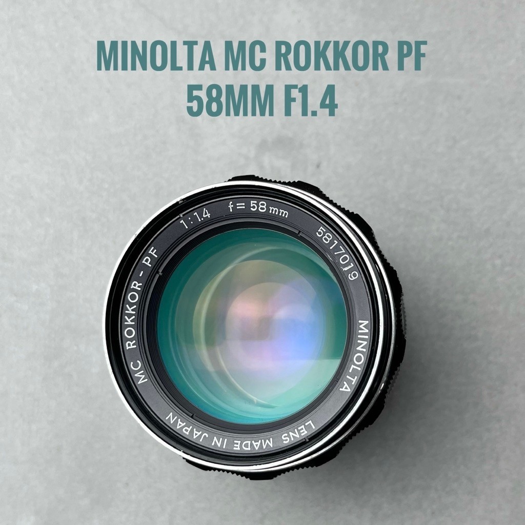 Minolta MC Rokkor PF 58mm f1.4 mount MD