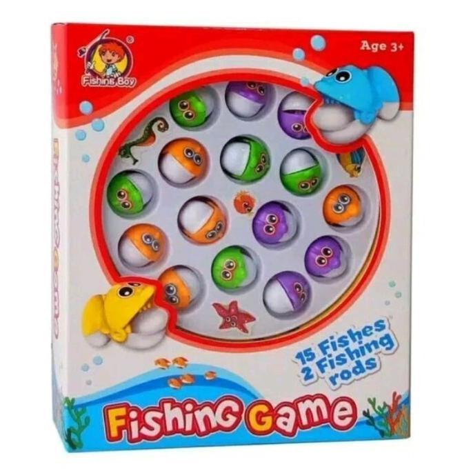 JUMBO 15 IKAN Pancingan premium mainan  mancing ikan magnet fishing game 15 ikan pancing ikan mainan